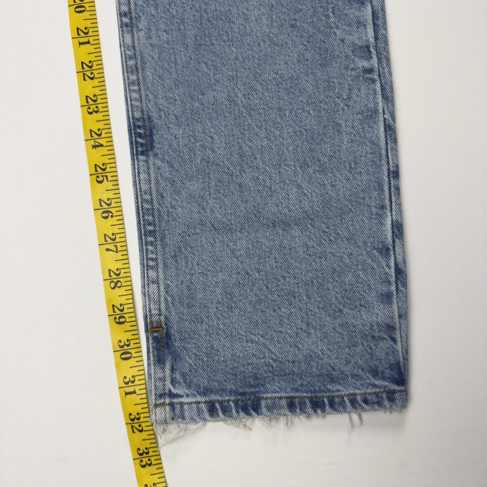 FRAME Womens Two-Tone Patchwork Straight Leg Jeans Raw Hem Denim Color Block  26 - Picture 4 of 15